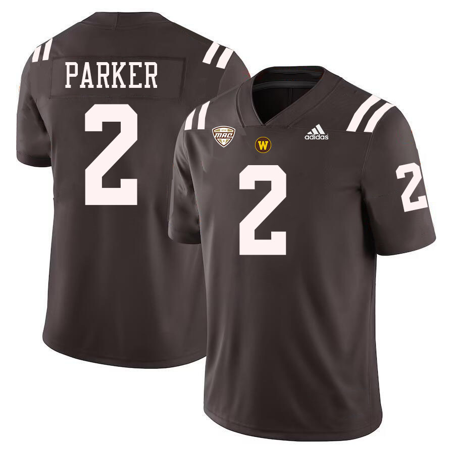 #2 Jordin Parker Western Michigan Broncos College Football Jerseys Stitched-Brown